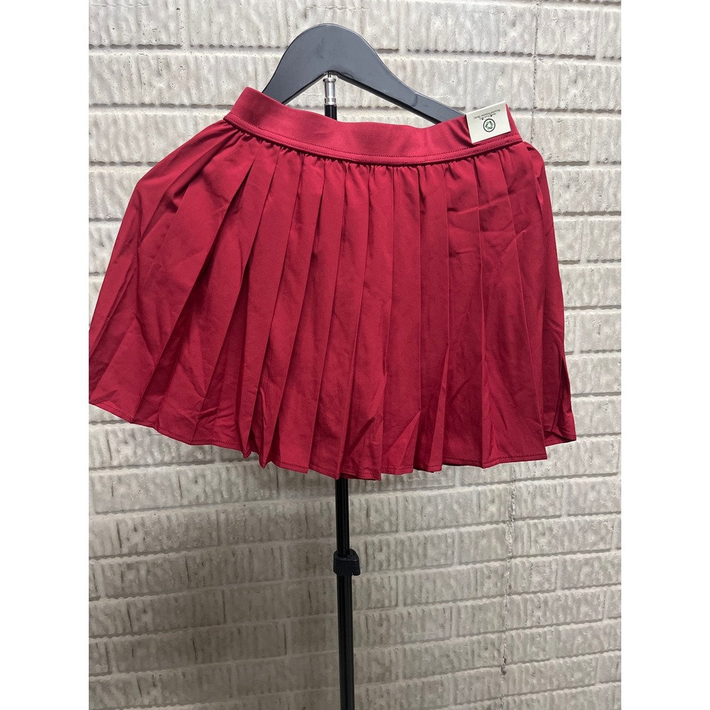 No Boundaries Women Red Sedona Pleated Tennis Skort Mini Skirt XXS 00 NB35100162